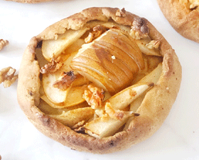 Gallette vegan di pere e noci