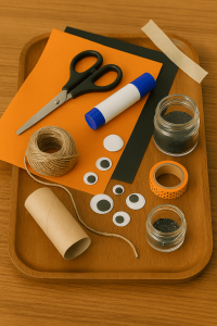 materiali per lavoretti di Halloween fai-da-te